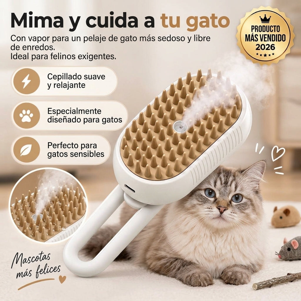 VapoPet™ - Cepillo con Vapor Ultrasuave