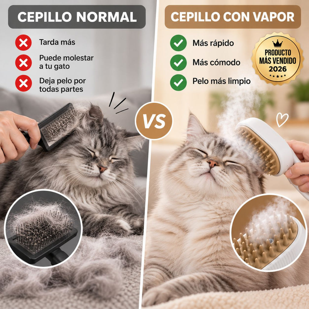 VapoPet™ - Cepillo con Vapor Ultrasuave
